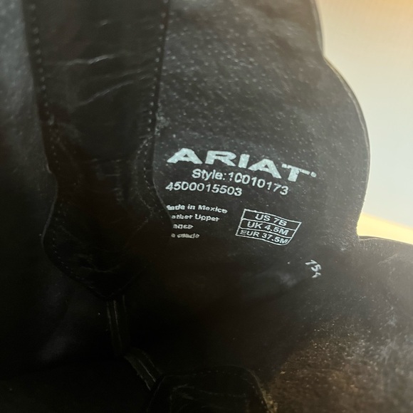 Ariat Black Embroidered Western Boots 7B (AW45) - Picture 7 of 8